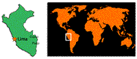Map of Peru and the world